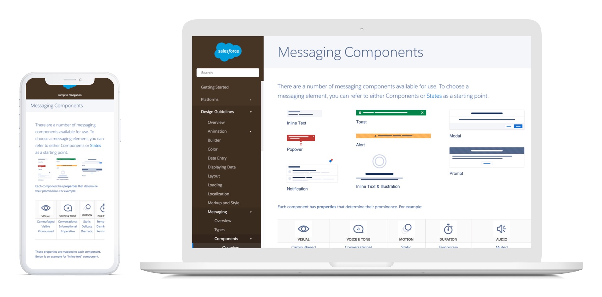 Integrating the messaging framework back into Salesforce's Lightning Design System